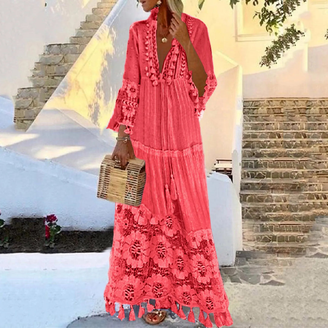 Izzy | Bohemian Lace Maxi Dress