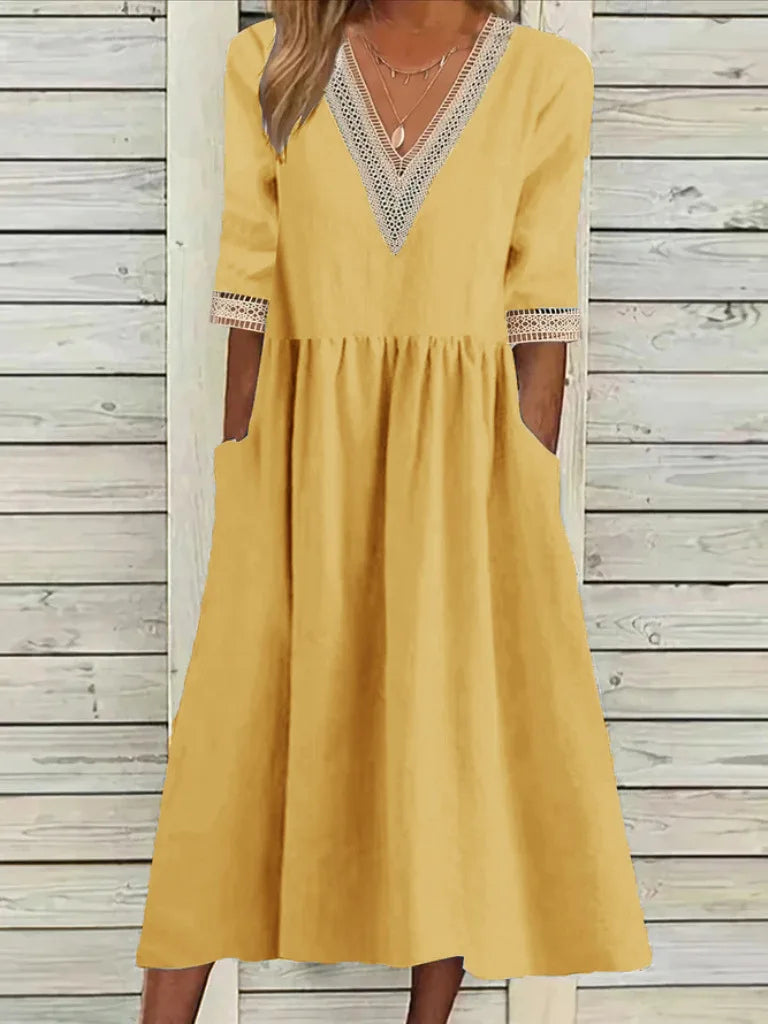 Estella | Breezy Lace Midi Dress
