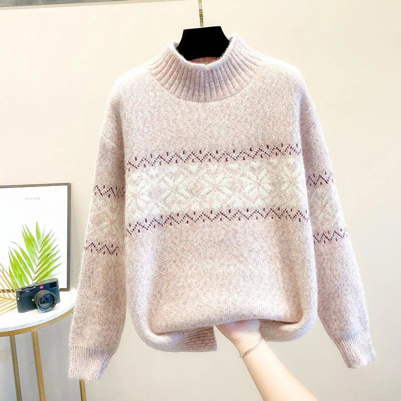 Nadine | Elegant Jacquard Knit Sweater