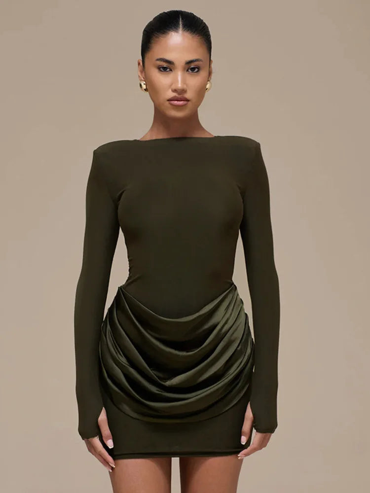 Nyla - Sculpted Drape Mini Dress