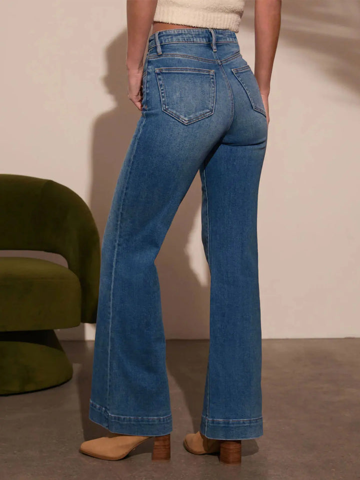 Lena - High-Waist Wide-Leg Jeans