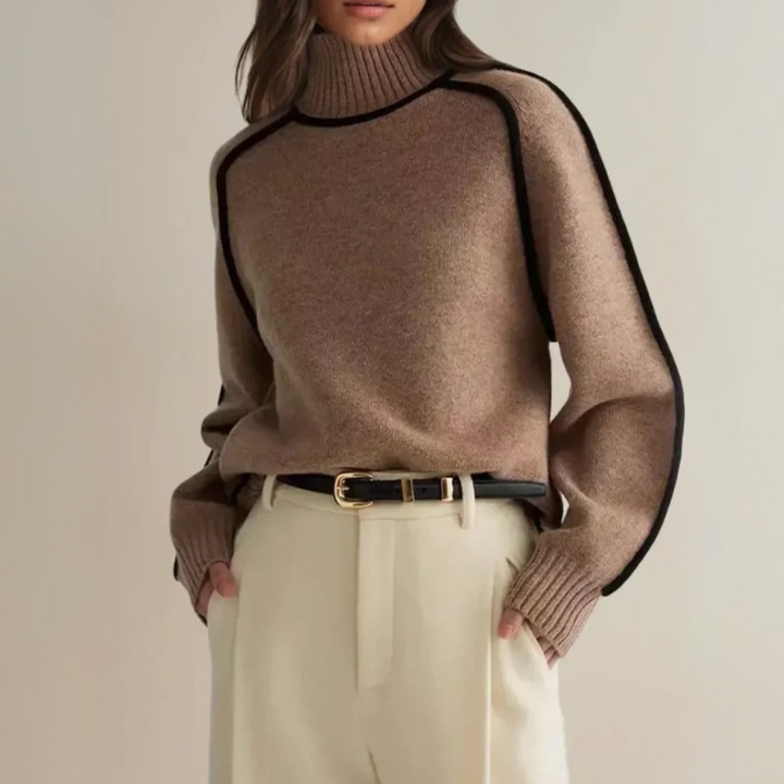 Esmé - Contrast Trim Turtleneck