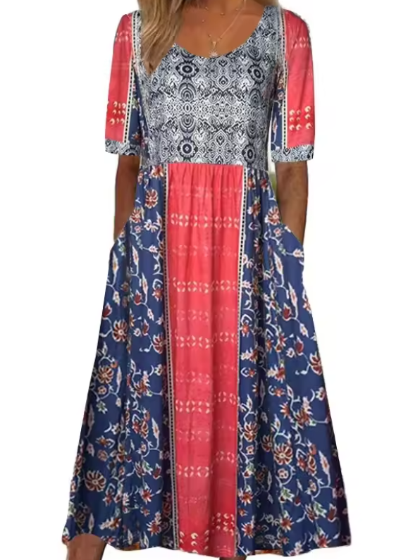 Ezra | Boho Floral Midi Dress