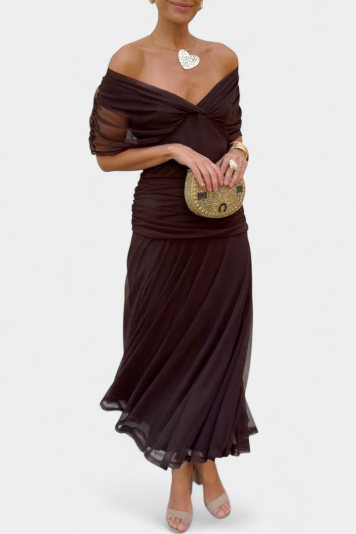 Lowenna | Elegant Off-Shoulder Dress