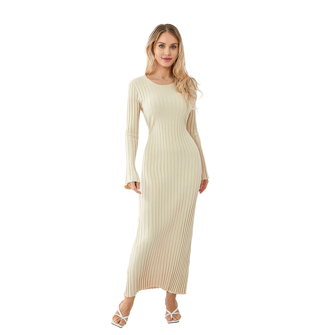 Mia - Ribbed Knit Maxi Dress