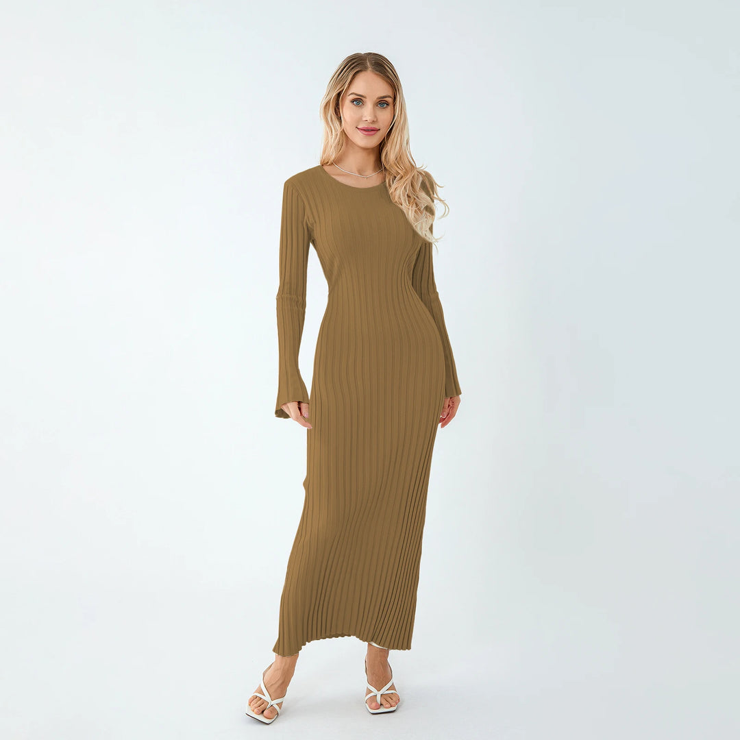 Mia - Ribbed Knit Maxi Dress