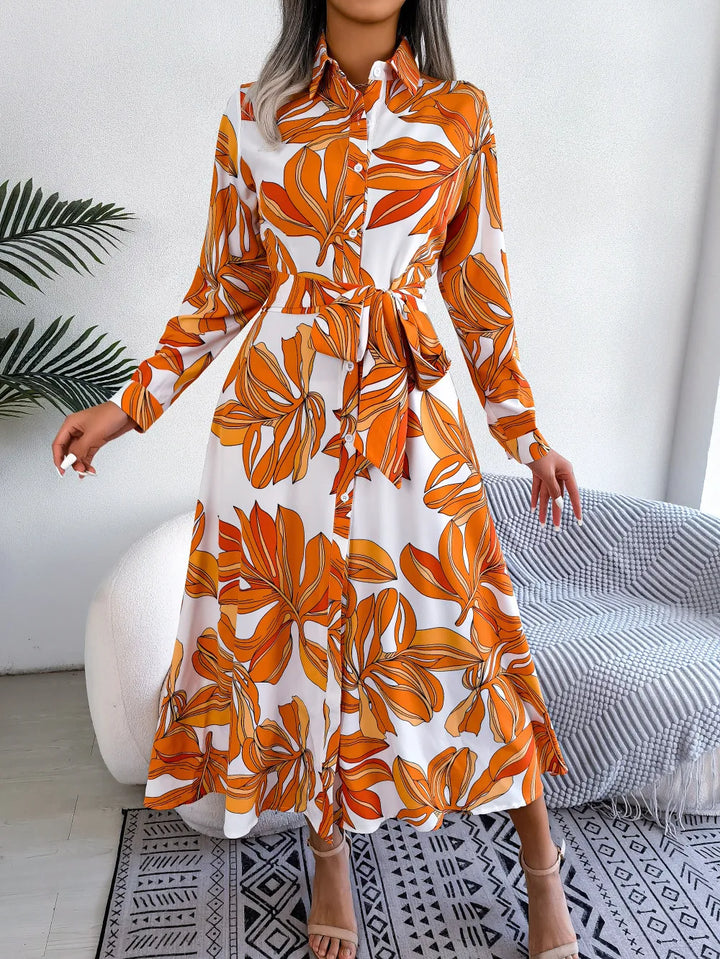 Marielle | Floral Shirt Maxi Dress