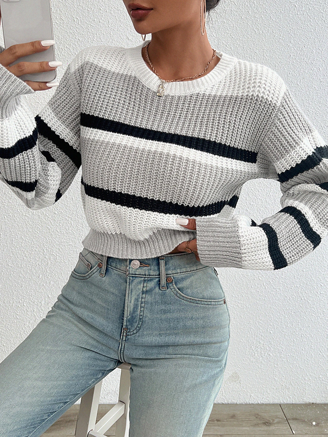 Harper - Stripe Knit Jumper