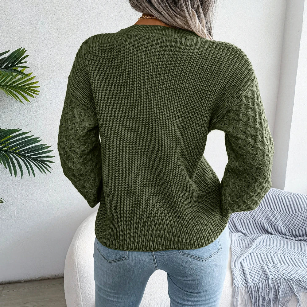 Lena - Textured Round‑Neck Jumper