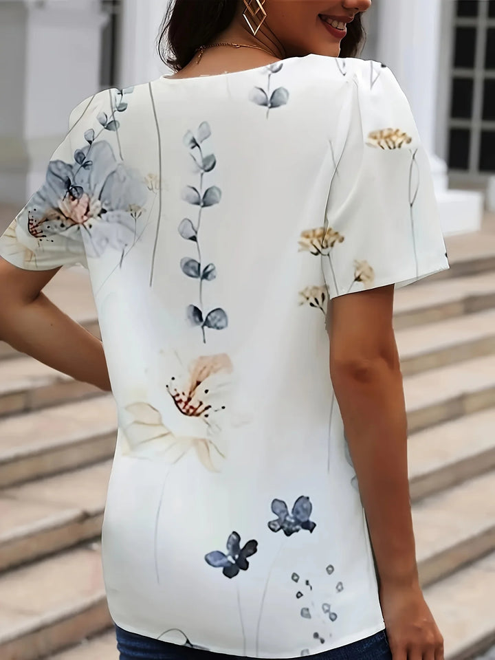 Grace - Soft Butterfly Print Blouse