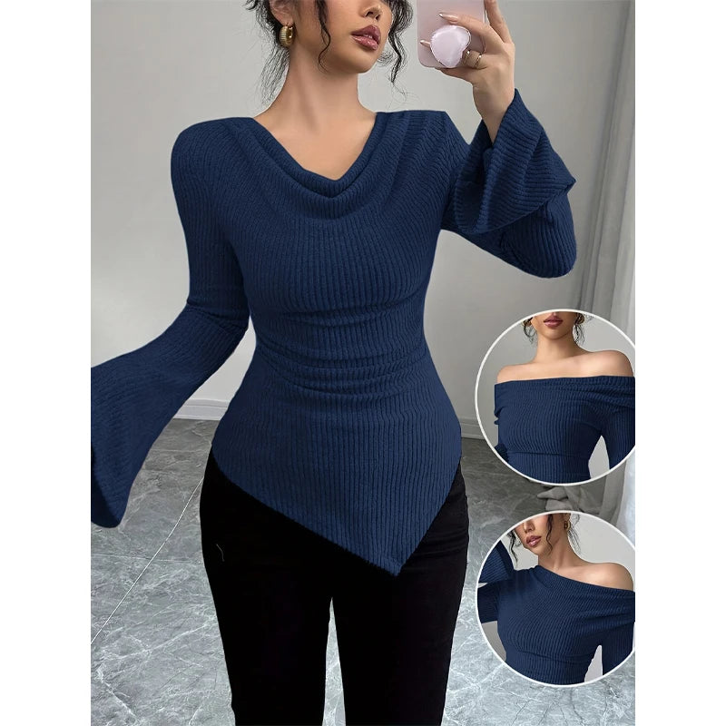 Sienna - Off-Shoulder Knit Top
