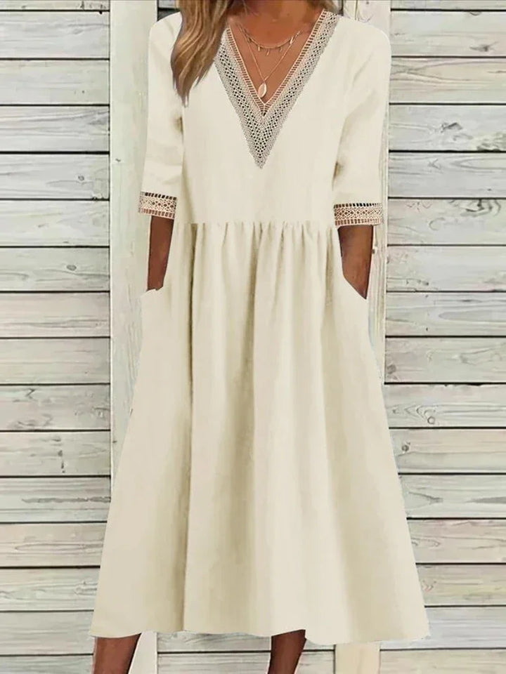 Estella | Breezy Lace Midi Dress