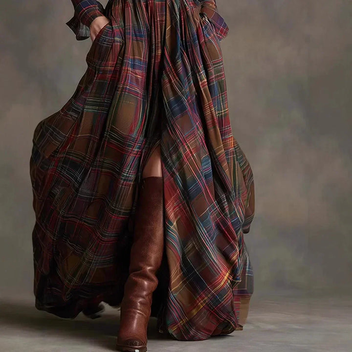 Bryanna | Plaid Maxi Dress