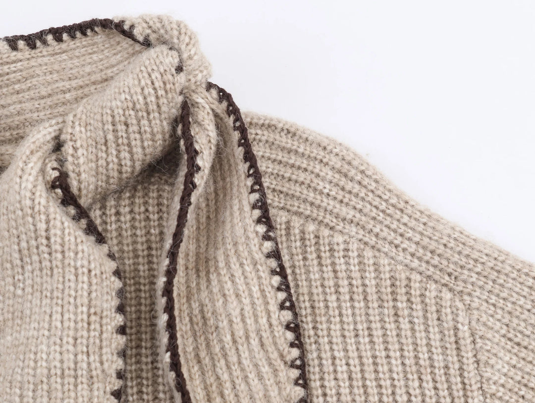 Harper - Bow-Neck Knit Jumper