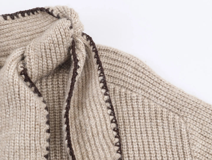 Harper - Bow-Neck Knit Jumper