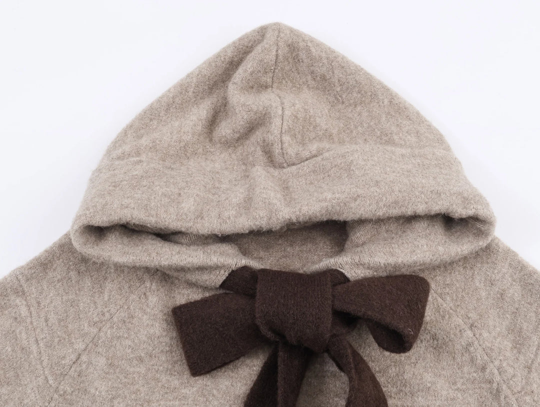 Mila - Bow Hooded Knit
