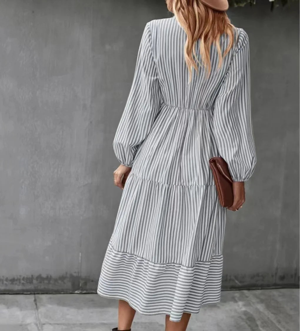 Kaitlyn | Retro Striped Maxi Dress