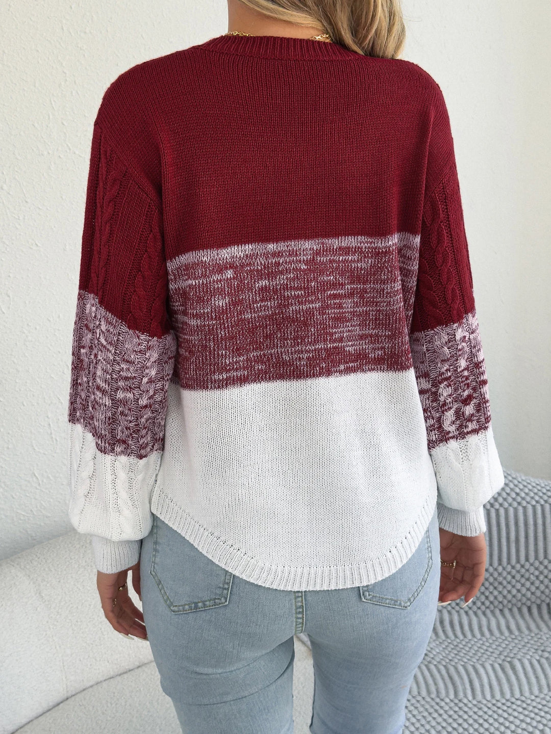 Elara - Colourblock Knit Jumper
