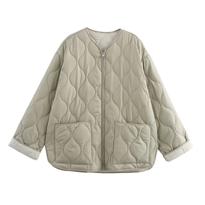 Arden - Collarless Quilted Jacket