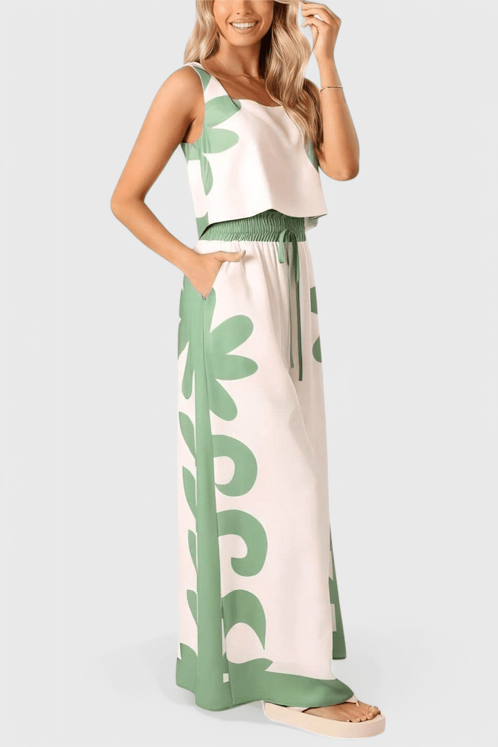 Serafina | Strapless Floral Outfit