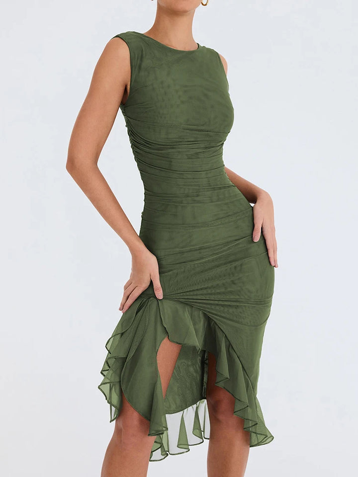 Isabella - Ruffle Midi Dress