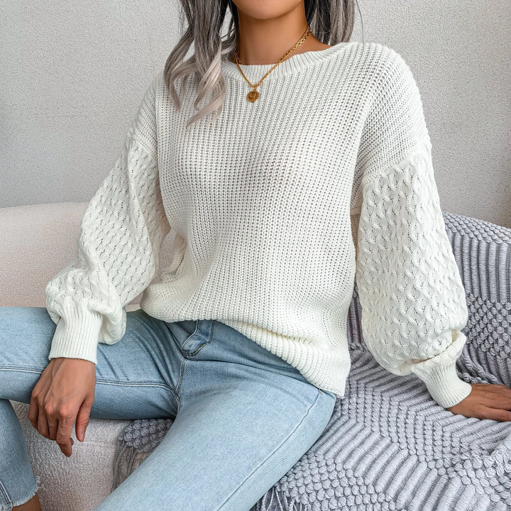 Lena - Textured Round‑Neck Jumper