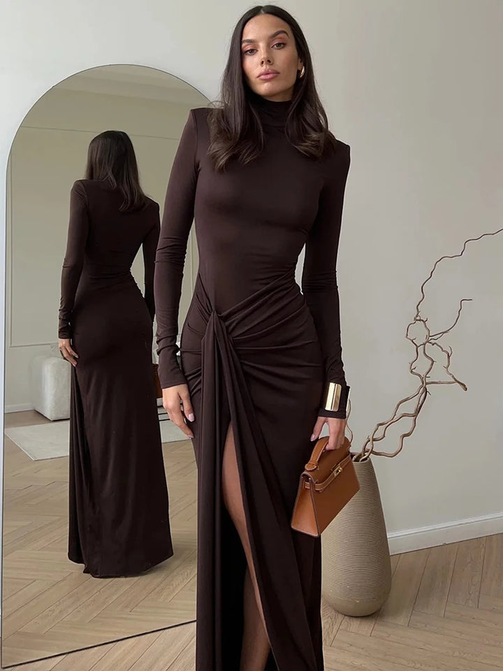 Seraphine - Sculpt Split Gown