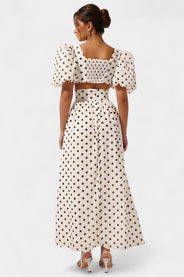 Sherine | Polka Dot Skirt Set