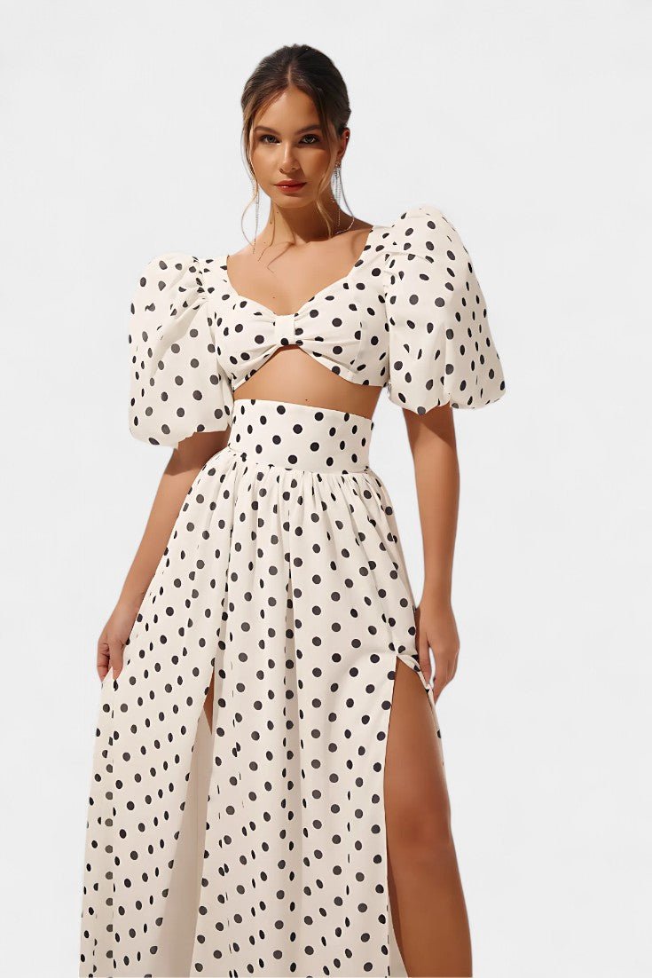 Sherine | Polka Dot Skirt Set