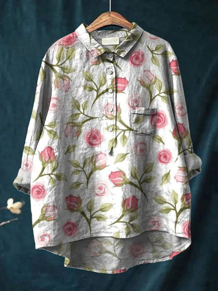 Tiziana | Linen Pattern Blouse
