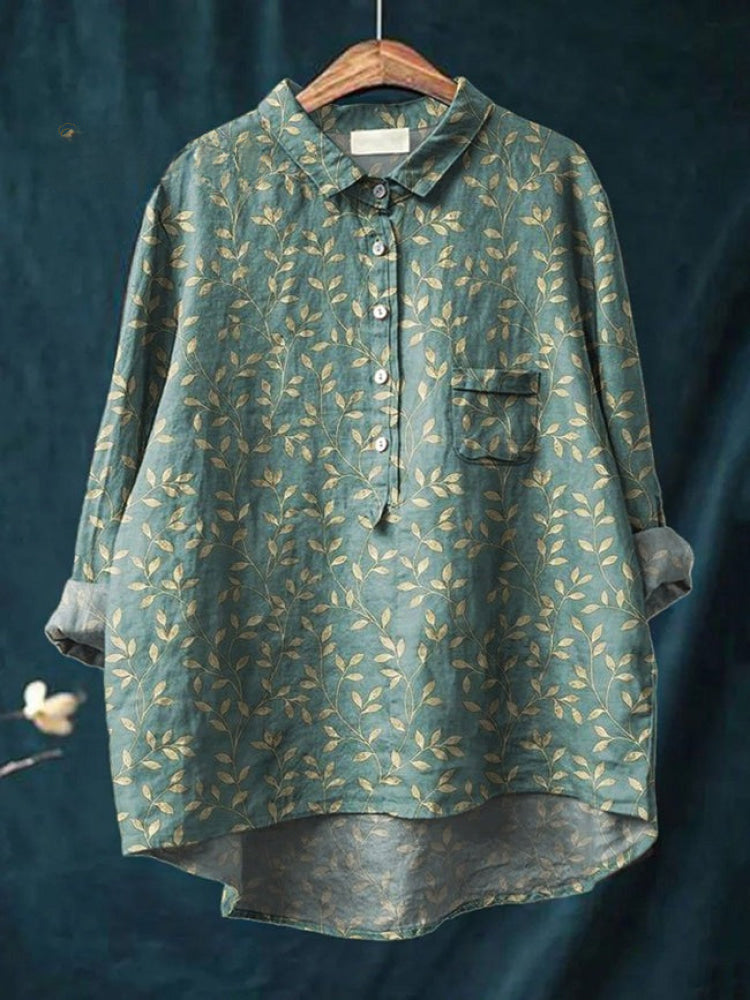 Tiziana | Linen Pattern Blouse
