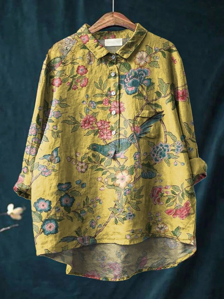 Tiziana | Linen Pattern Blouse