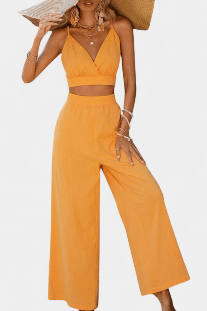 Valentina | Lace Top &amp; Wide Trousers
