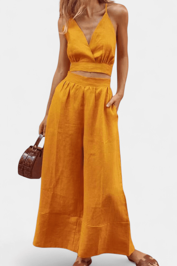 Valentina | Lace Top &amp; Wide Trousers