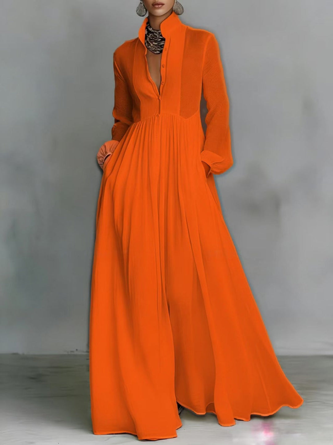 Eleanor | Flowing Button-Front Maxi Dress