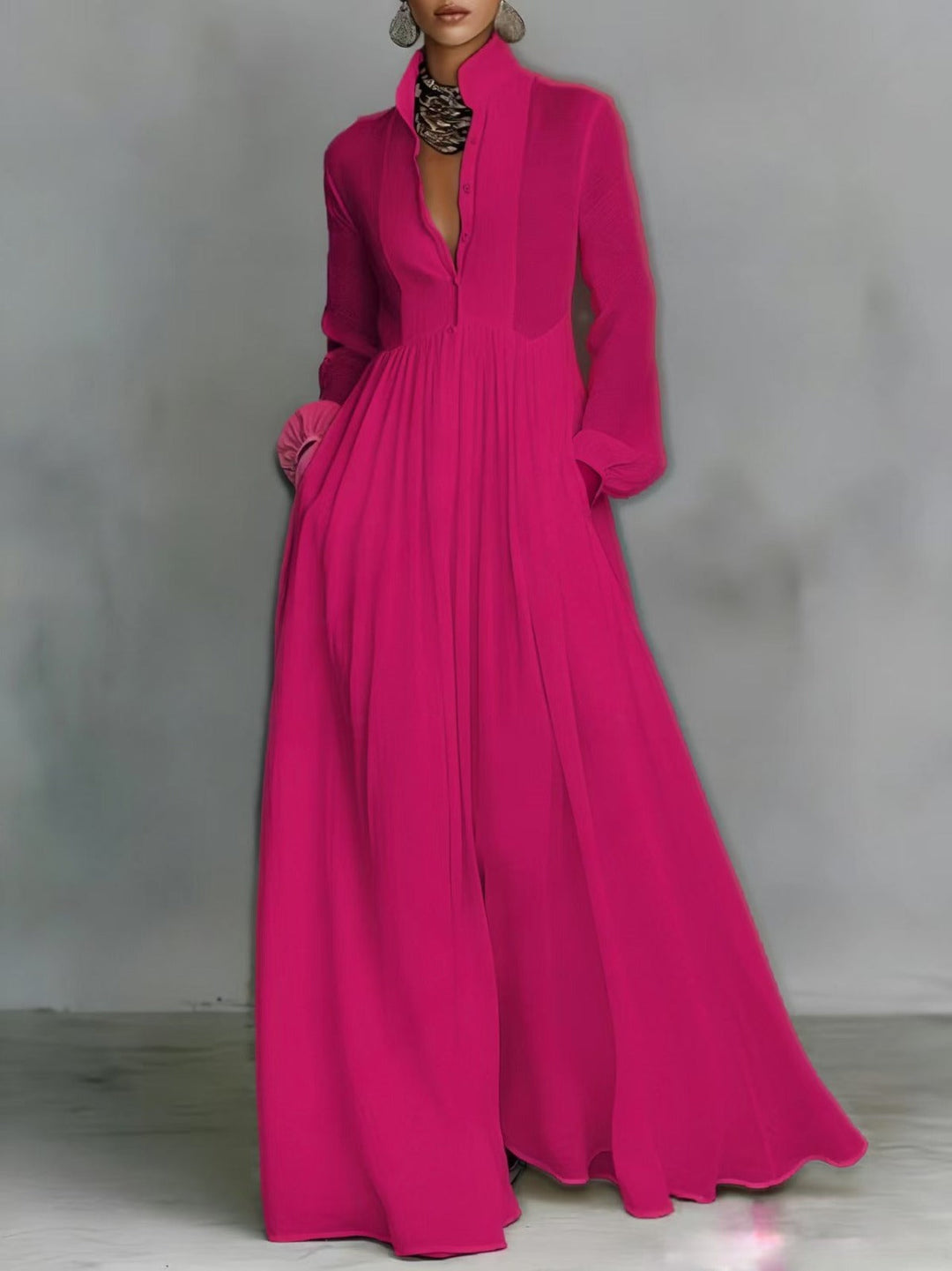 Eleanor | Flowing Button-Front Maxi Dress