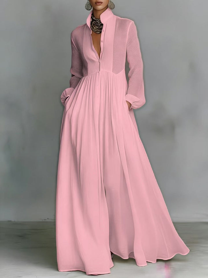 Eleanor | Flowing Button-Front Maxi Dress