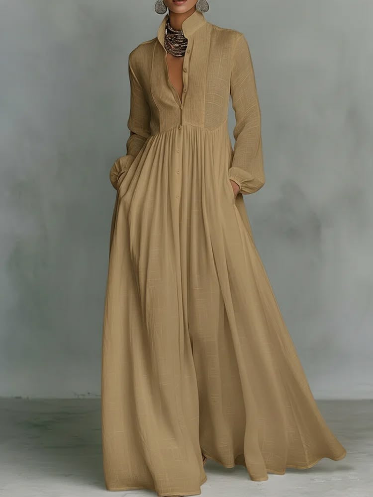 Eleanor | Flowing Button-Front Maxi Dress