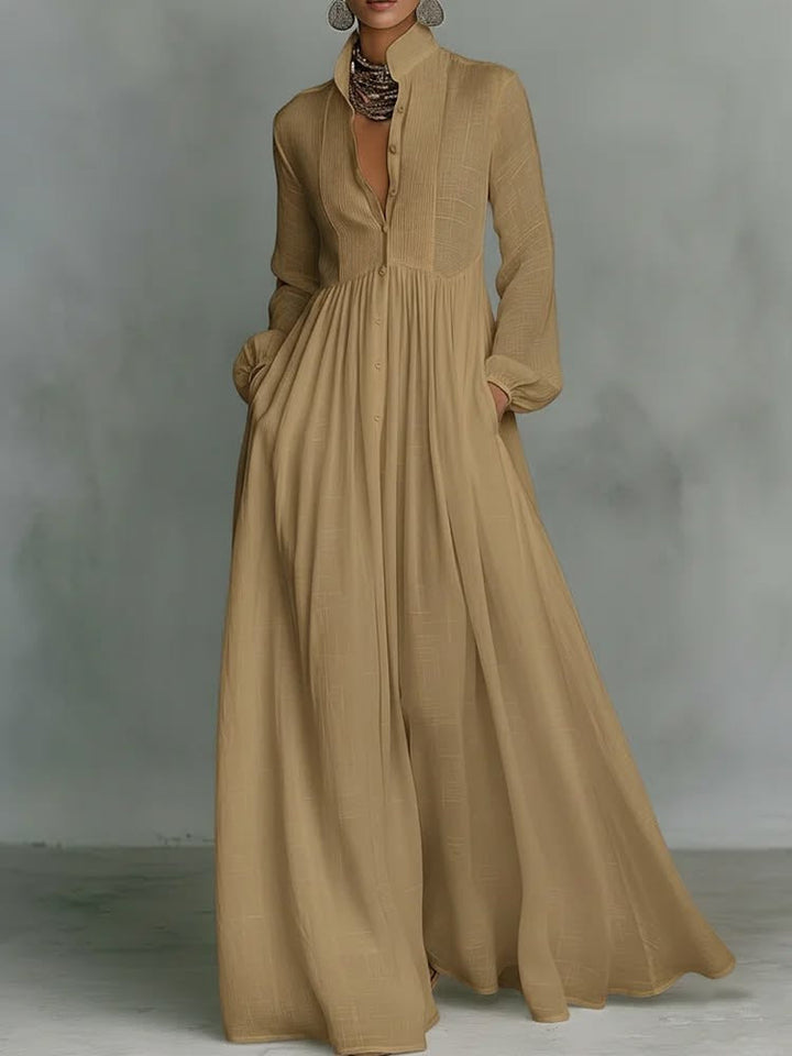 Eleanor | Flowing Button-Front Maxi Dress