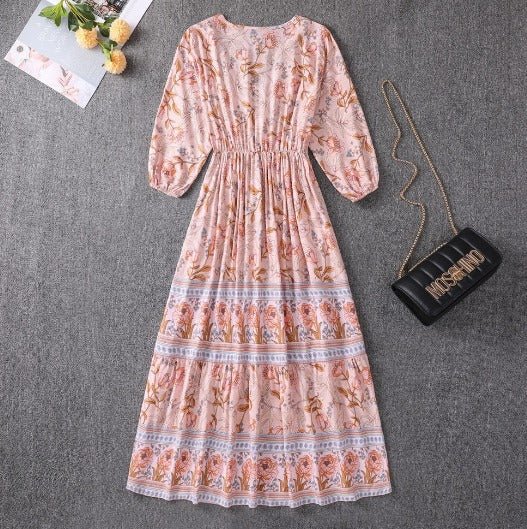 Almira | Seaside Boho Midi Dress
