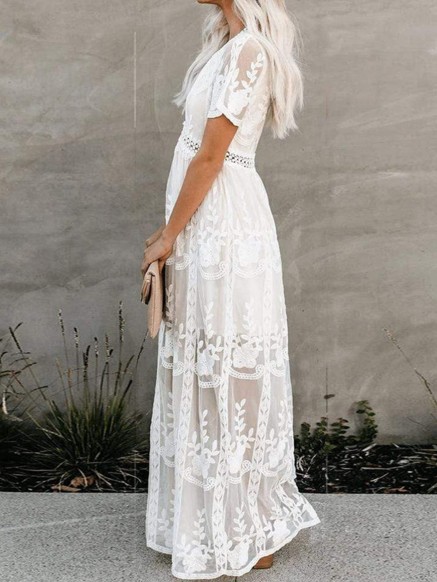 Fleur | Boho Lace Maxi Dress