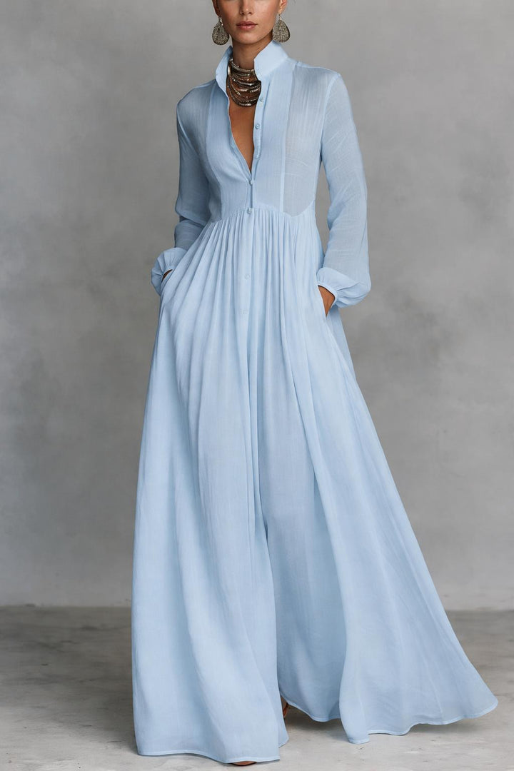 Eleanor | Flowing Button-Front Maxi Dress