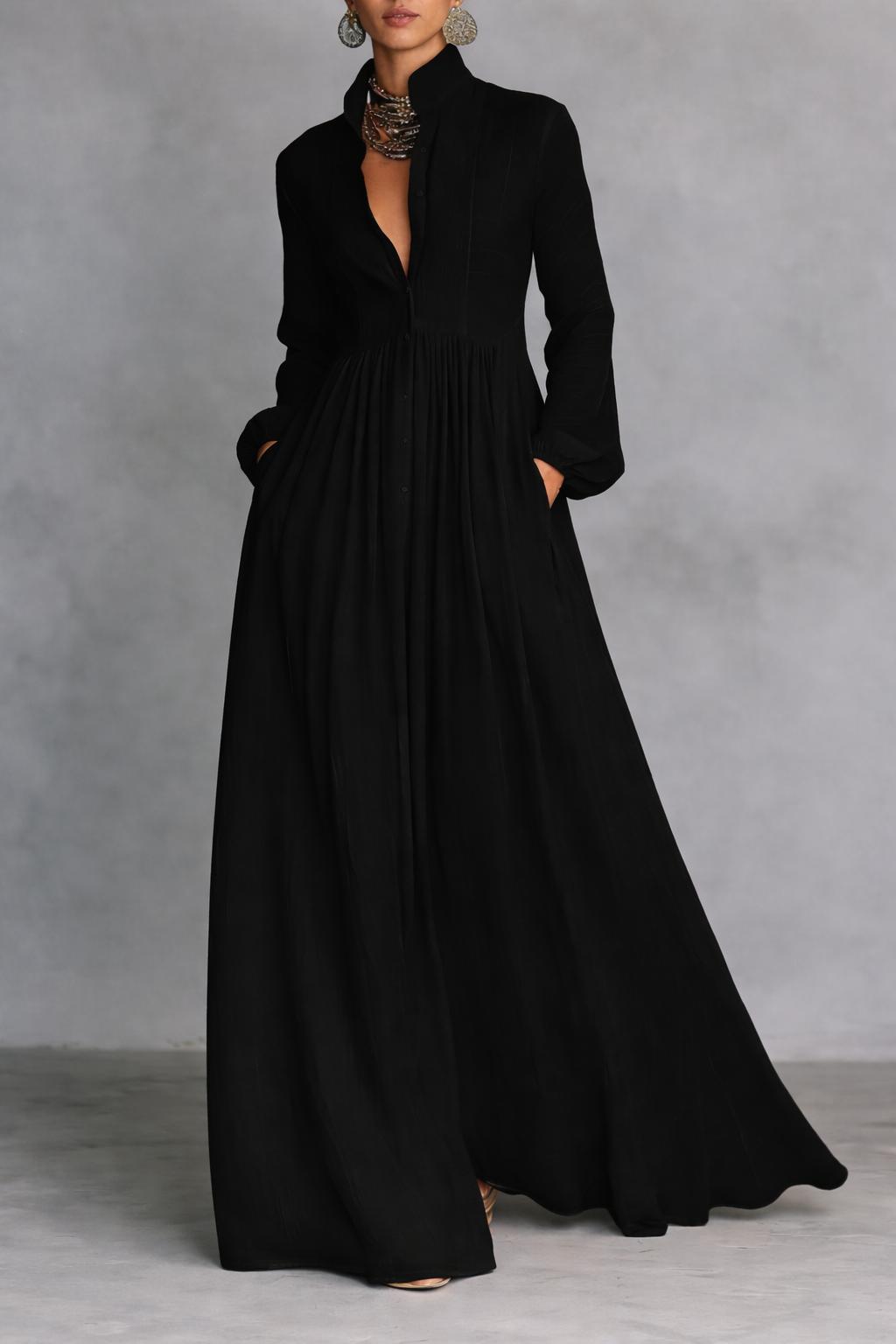 Eleanor | Flowing Button-Front Maxi Dress