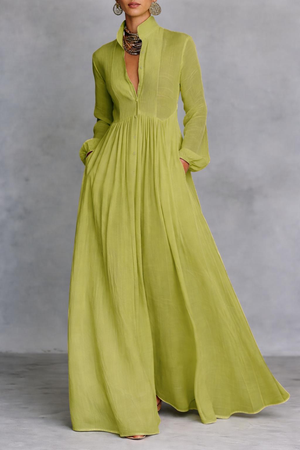 Eleanor | Flowing Button-Front Maxi Dress