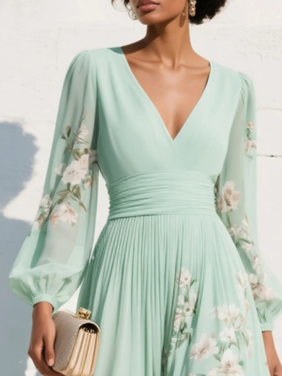 Serina | Floral Elegance Midi Dress