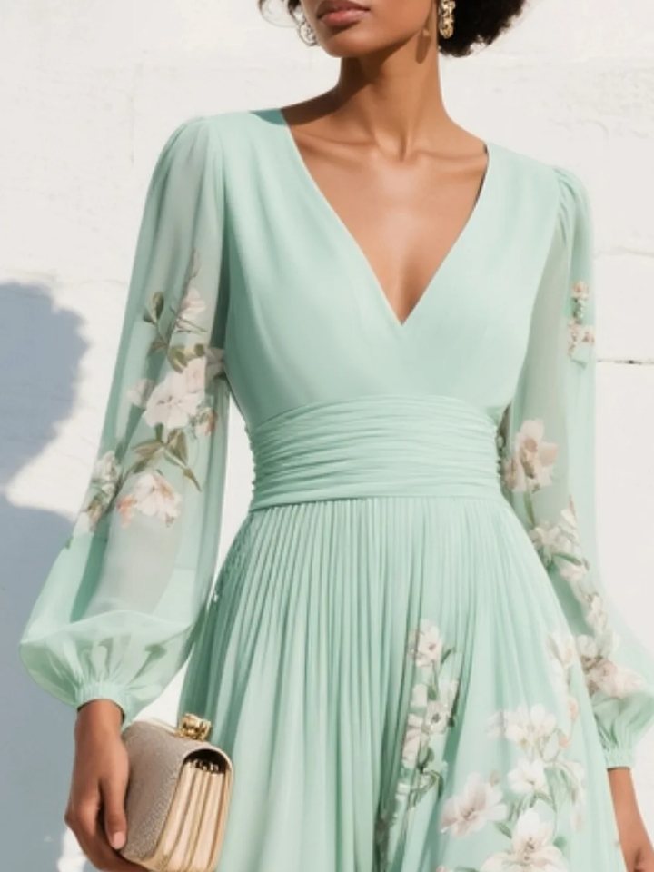 Serina | Floral Elegance Midi Dress