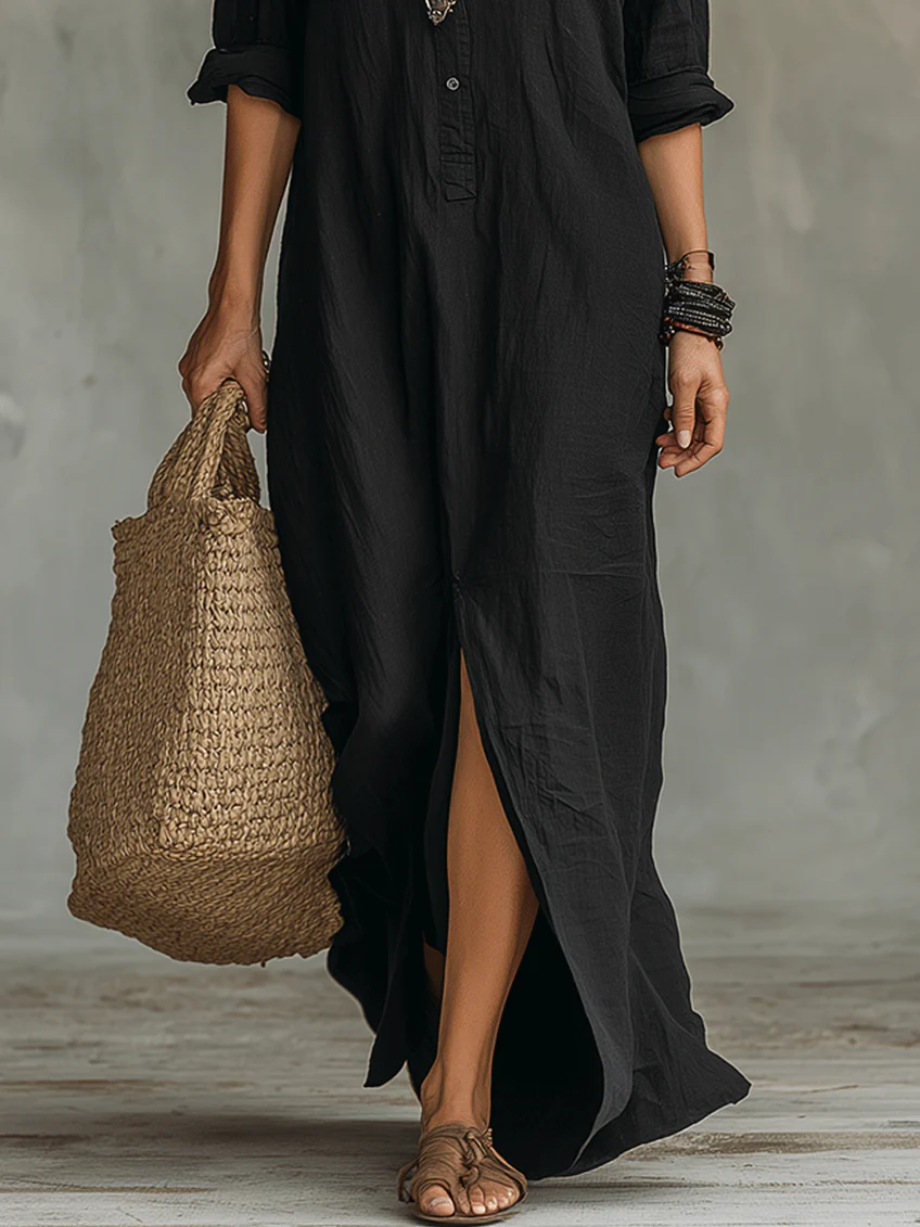 Soline | Buttoned Maxi Dress