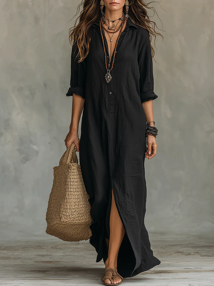 Soline | Buttoned Maxi Dress