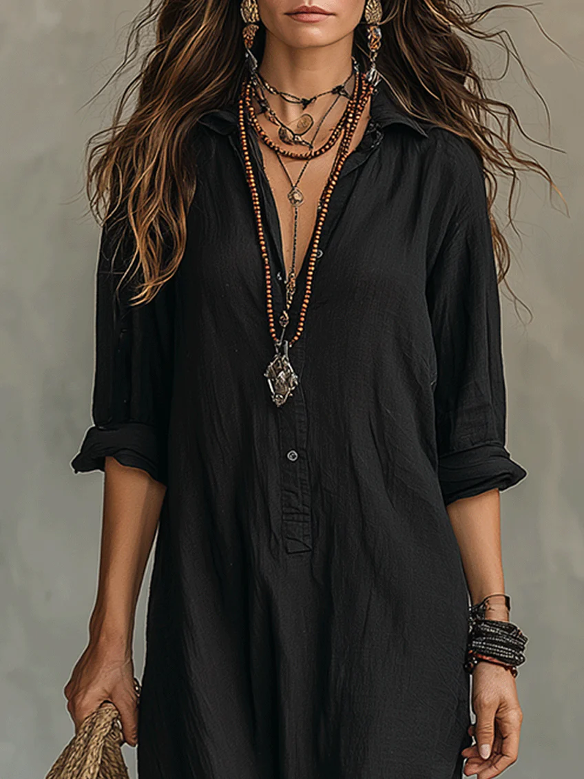 Soline | Buttoned Maxi Dress