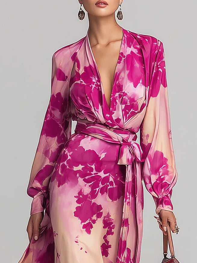 Rosalie | Floral Belted Maxi Dress